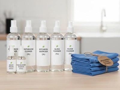 Premium eco-friendly cleaning bundle with specialized products